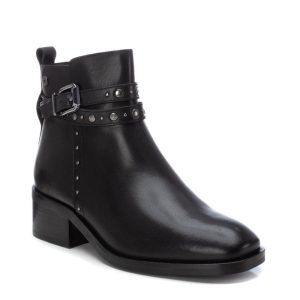 CARMELA WOMEN'S Black Leather  Ankle  BOOT 161713