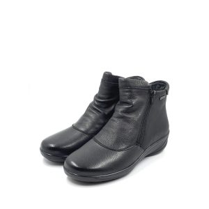 G Comfort P-9521 Womens  Black Wide Fit Ankle  Boot 2E fit