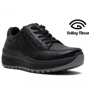 G Comfort R-9282 Ladies Black Waterproof Laced shoe with side Zip
