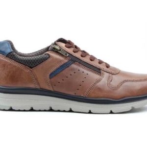 Imac Bologna Mens Tan Laced Zip Shoe 352166