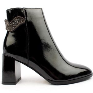 Kate Appleby Smithon Black Patent Ladies Ankle Boot