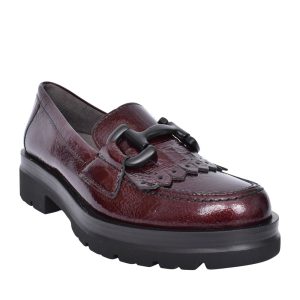 PITILLOS Ladies Leather Burgundy  Loafer 10096