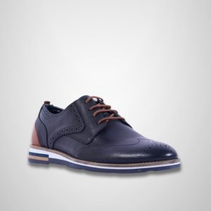Pope Shoes Darfield French Marble Navy Mens Laced Shoe