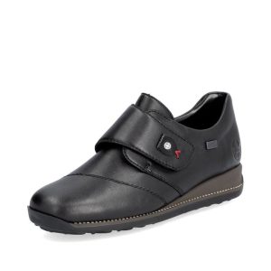 Rieker 44262-00 Classic Black Velcro Leather Shoe
