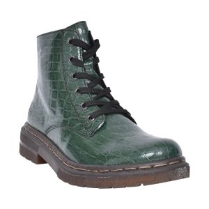 Rieker LADIES 78240-54  LACED ANKLE BOOT in GREEN