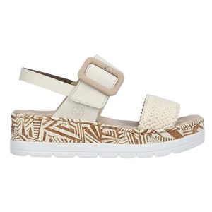 Rieker Ladies Platform Sandals  V3950-61  Beige