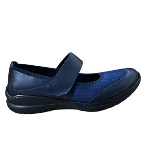 Softmode Cam Navy Ladies 3E Wide Velcro Shoe
