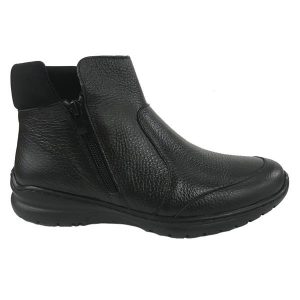 Softmode Daisy 3E  Wide Fit Ladies Black Leather   Ankle  Boot