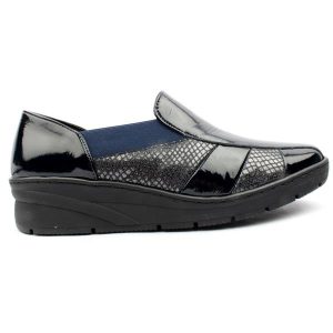 Softmode Joy Ladies Navy Slip on Shoe