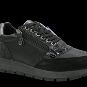 Imac 657530 Ladies Laced with Zip Black Sneaker