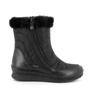 Imac Ladies Black Waterproof fur Ankle  boots 656558