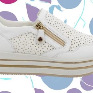 Imac 756950 Ladies White  Leather Slip On Shoe