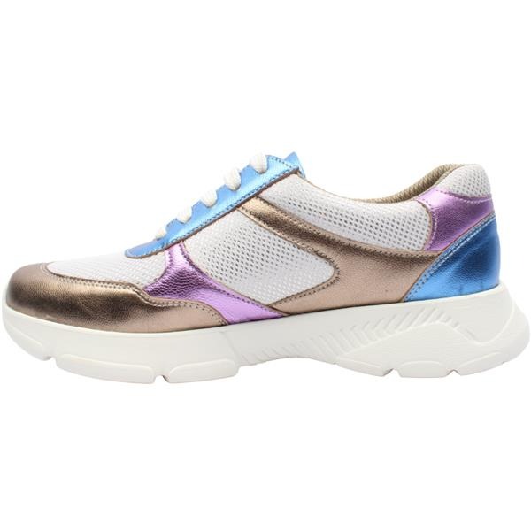 Softmode Softstride 659640 Ladies Laced 3E Wide Trainer in blue Purple and Gold - Image 3
