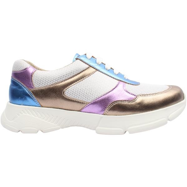 Softmode Softstride 659640 Ladies Laced 3E Wide Trainer in blue Purple and Gold