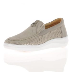 G Comfort   Ladies  Slip On Loafers Metallic Beige  25292