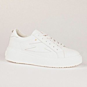 Kate Appleby Benwick Cotton Strike Ladies White Trainer