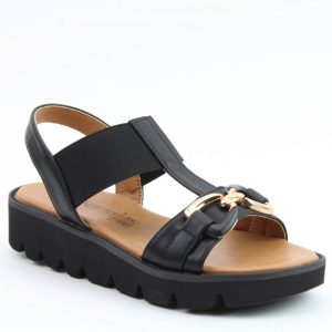 Heavenly Feet Lulu 2 Black Womens Litesoles Sandal