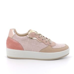 Imac 756450 Ladies Pink and Beige Laced Comfort Shoe