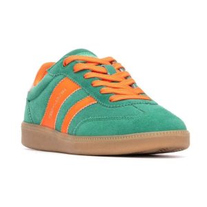 Teddy Smith 120235 Green Leather Laced Trainer