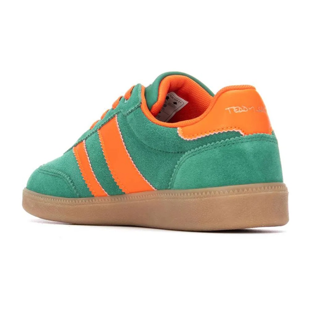 Teddy Smith 120235 Green Leather Laced Trainer - Image 7