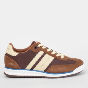 Teddy Smith 120320 Tan and Cream Retro Style Trainer