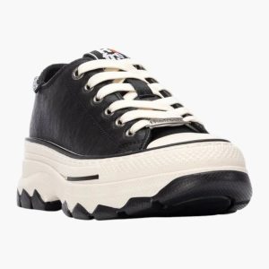 Refresh Ladies Black Chunky Sole Trainer 173079