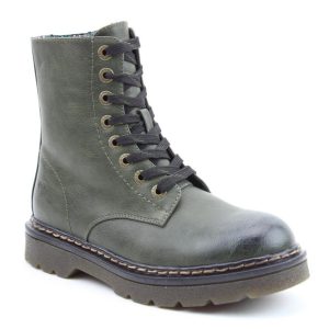 Heavenly Feet Justina 2 Ladies  Khaki Laced Ankle Boot