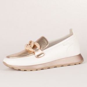 Lloyd and Pryce Javelet Chrysus Mix  White Gold Ladies Loafer