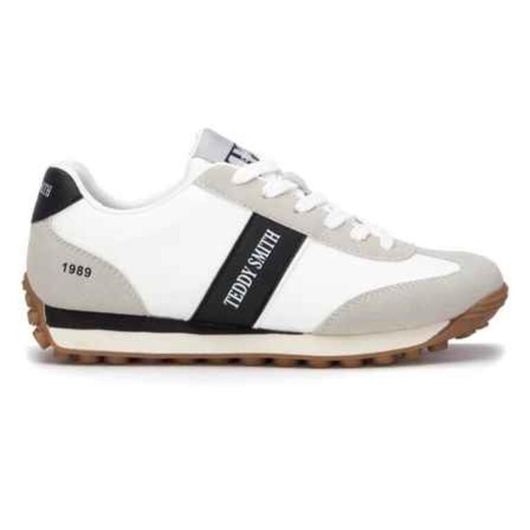 Teddy Smith 120548 Ladies White Laced Retro Trainer