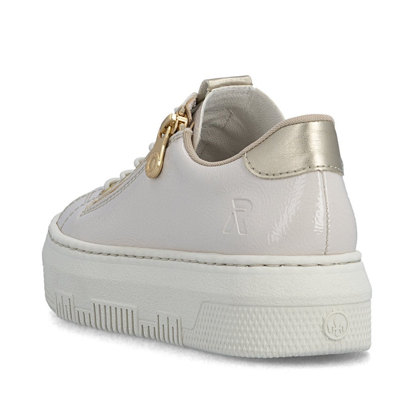Rieker M1953-80 Ladies Cream Lced Trainer - Image 8
