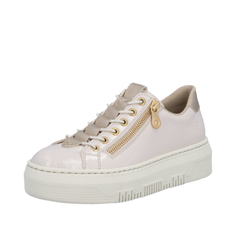 Rieker M1953-80 Ladies Cream Lced Trainer