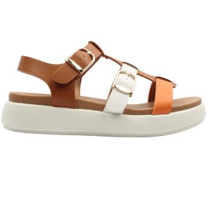 Heavenly Feet Aneta Womens Tan Combination Sandal