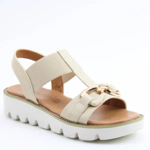 Heavenly Feet Lulu 2 Beige Womens Litesoles Sandal