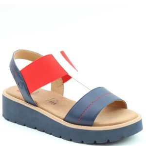 Heavenly Feet Mika Womens Navy White Navy Sandal