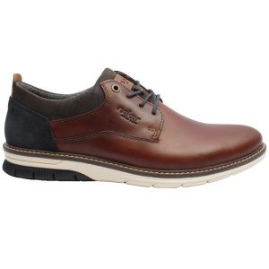 Rieker 14405-24 Mens Tan Laced Leather Shoe