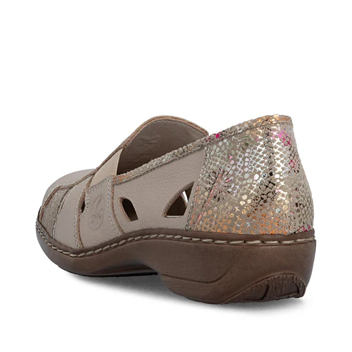 Rieker 41385-63 Womens Beige Slip On Shoe - Image 3