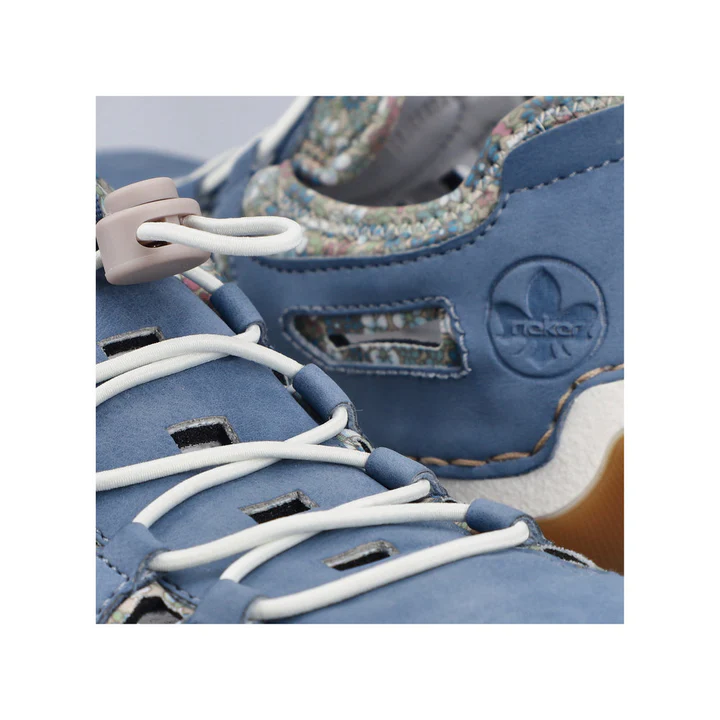 Rieker 55956-10 Womens Blue Slip on Shoe With Toggle - Image 5