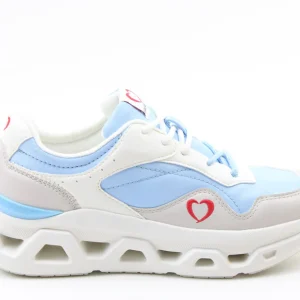 Heavenly Feet Josey Womens Water Resistant Trainer in White Blue