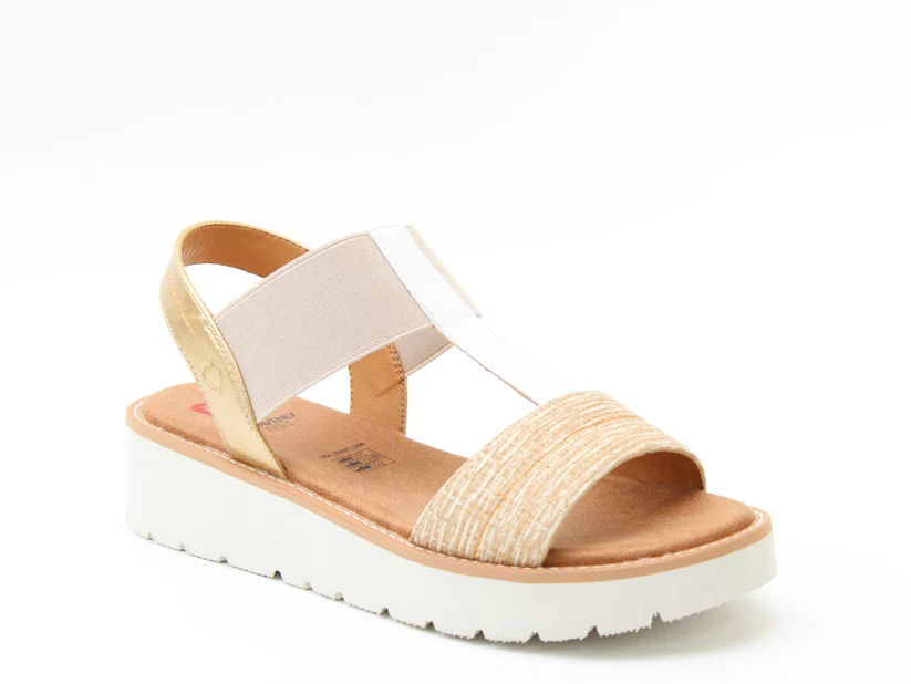Heavenly Feet Mika Ladies Beige Sandal