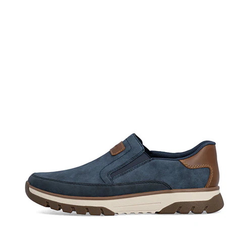 Rieker B9350-15 Mens Navy H Fit Slip On Shoes - Image 5