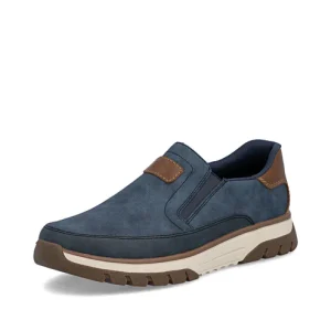Rieker B9350-15 Mens Navy H Fit Slip On Shoes