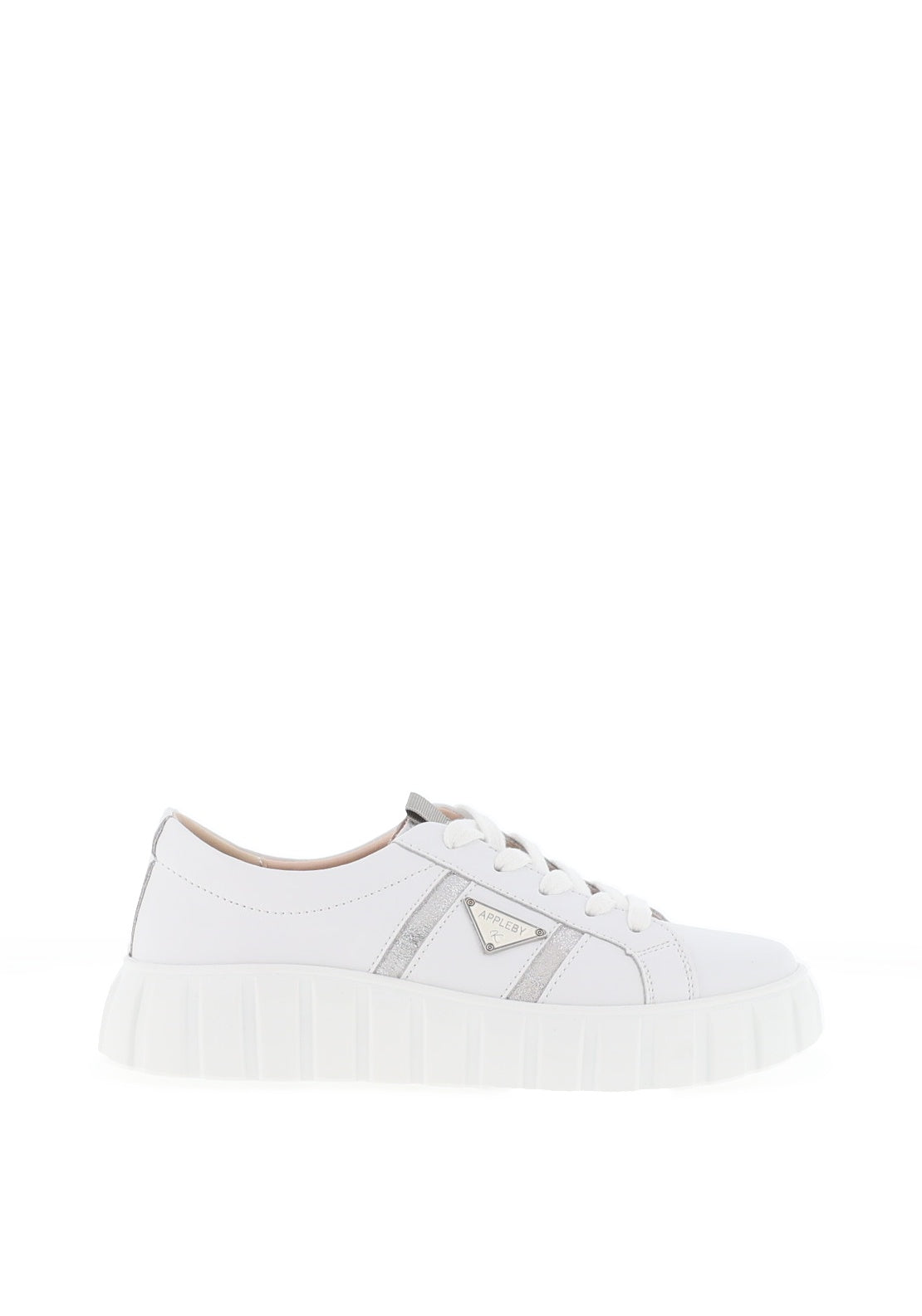 Kate Appleby Adwell Ladies Laced Leather Trainer Cotton