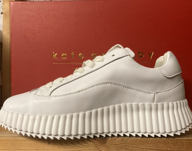 Kate Appleby Clifton Ladies White Laced Trainer - Image 3