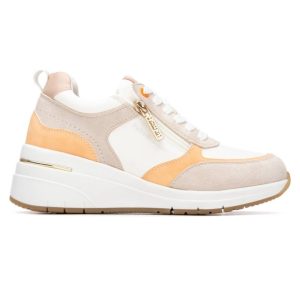Refresh 175051 Ladies  Beige  Wedge Laced Trainer