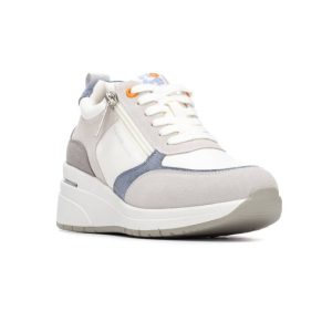Refresh 175051 Ladies White Wedge Laced Trainer