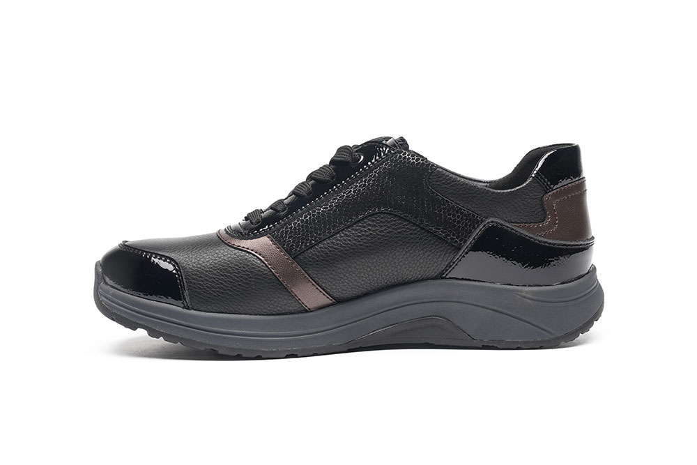 G Comfort R-5189 Ladies  Black Laced Waterproof Leather Comfort Shoe - Image 5