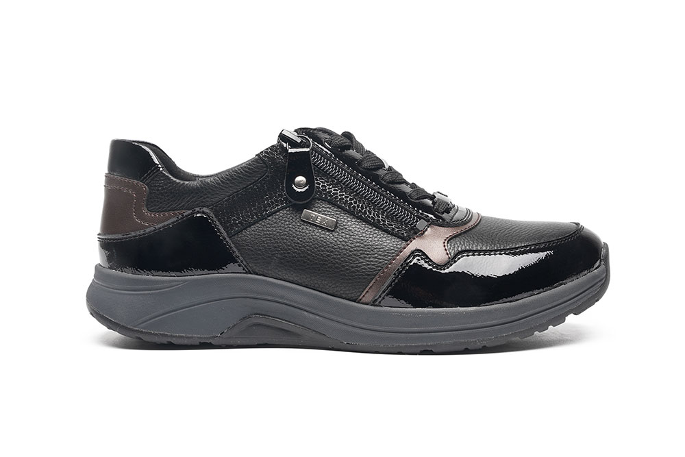 G Comfort R-5189 Ladies  Black Laced Waterproof Leather Comfort Shoe - Image 4
