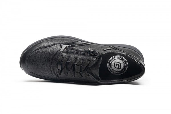 G Comfort R-5189 Ladies Black Laced Waterproof Leather Comfort Shoe - Image 3