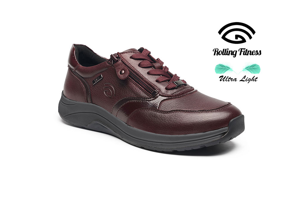 G Comfort R-5189 Ladies Burgundy Laced Waterproof Leather Comfort Shoe