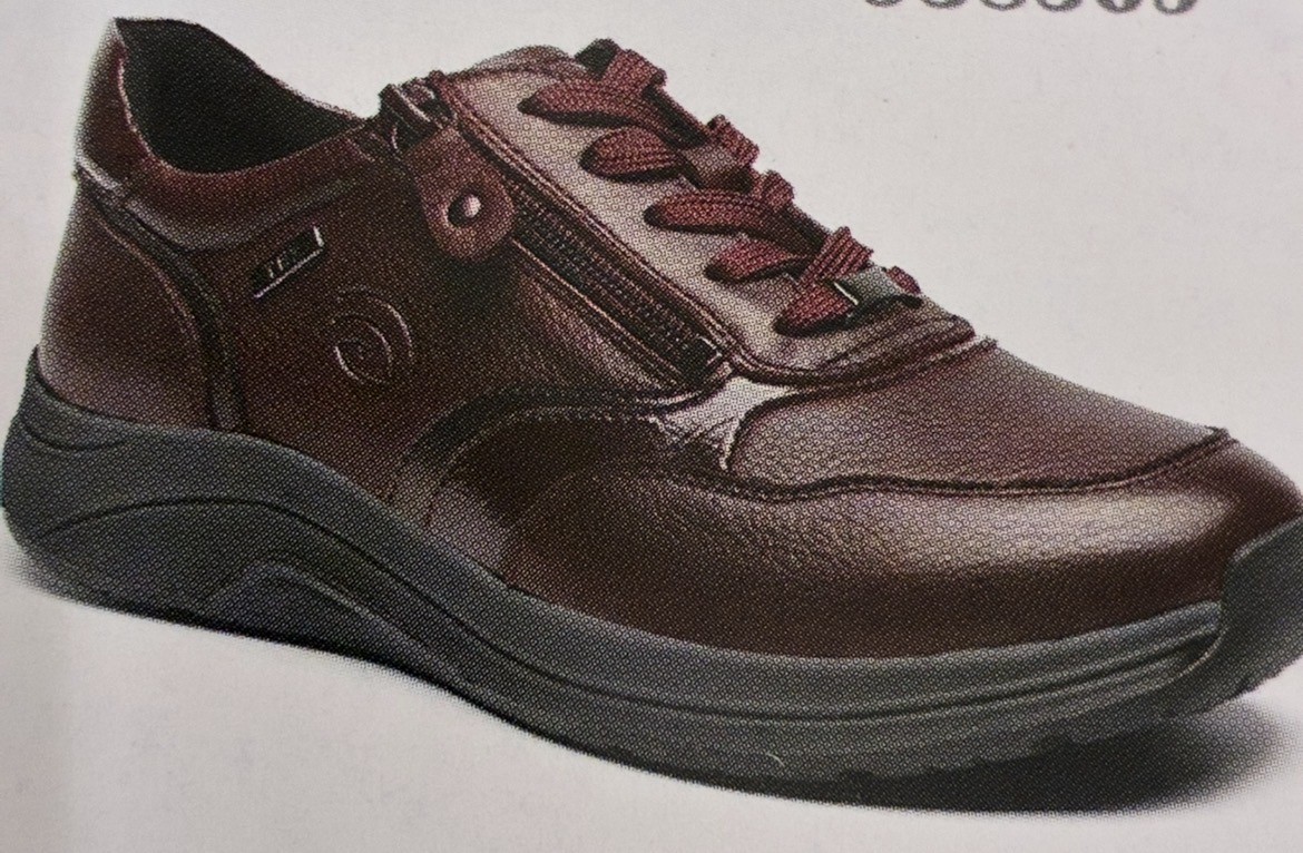 G Comfort R-5189 Ladies Burgundy Laced Waterproof Leather Comfort Shoe - Image 3